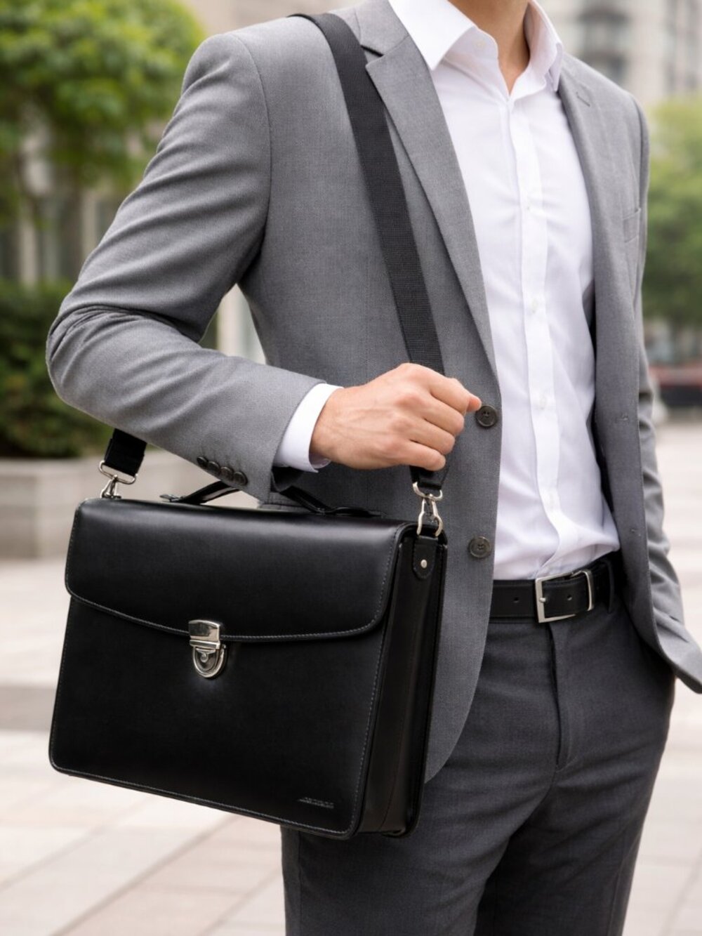 ⚠️CLEARANCE SALE⚠️ Jack Georges Black Leather Briefcase Laptop Bag